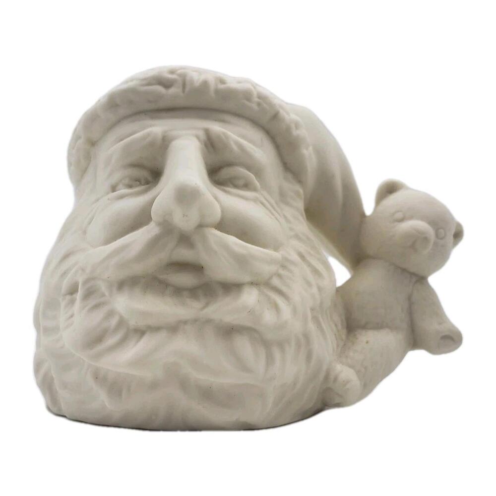 Ceramic Santa Head Candle Christmas Decor, Made In Taiwan R.O.C.